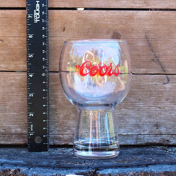 Vintage Coors Red Logo Bubble Glass – Beer Goblet Chalice – 5.5" – Breweriana - Picture 4 of 7